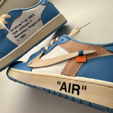 Load image into Gallery viewer, Off-White Jordan 1 Low ‘UNC Cream’ Custom