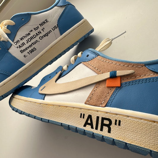 Off-White Jordan 1 Low ‘UNC Cream’ Custom