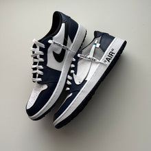 Load image into Gallery viewer, Off-White Jordan 1 Low ‘Midnight White’ Custom