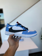 Load image into Gallery viewer, Travis Scott Jordan 1 Low 'UNC Black Swoosh' Custom