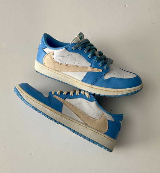 Travis Scott Jordan 1 Low 'UNC' Custom