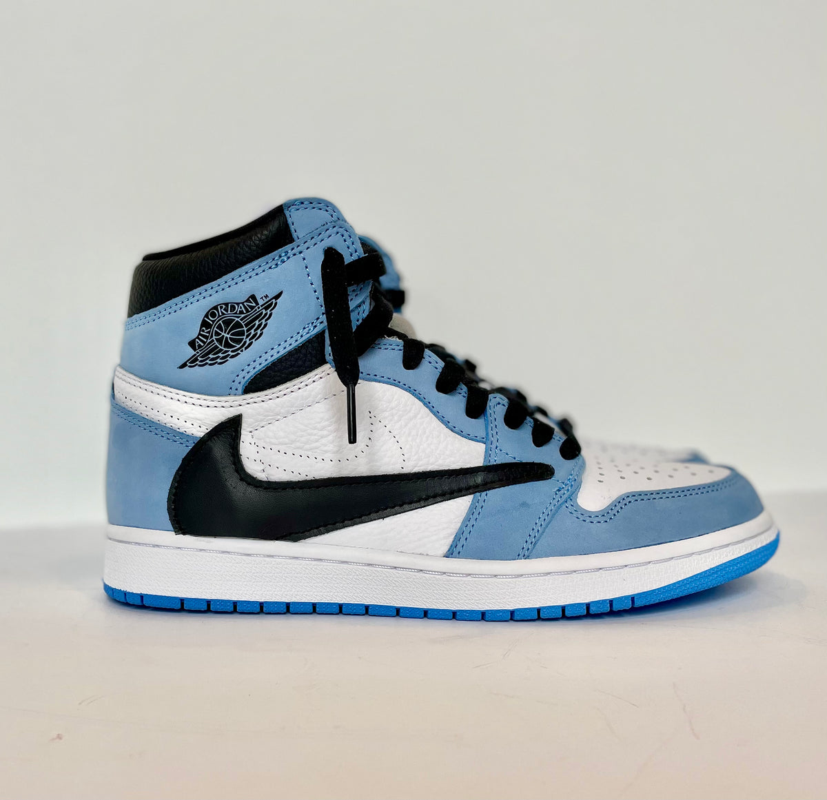 Travis Scott Jordan 1 High UNC Custom KICKSBYN8