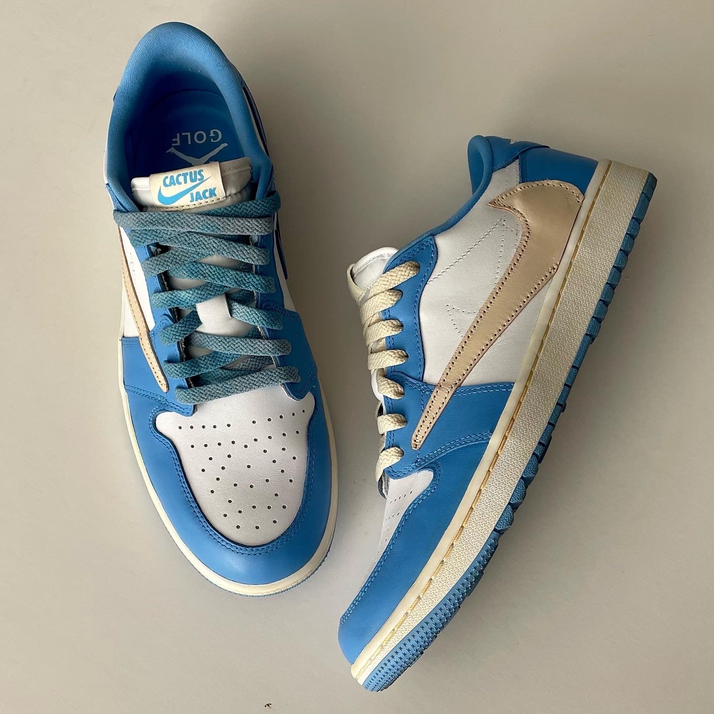 Travis Scott Air Jordan 1 Low Golf Shoes