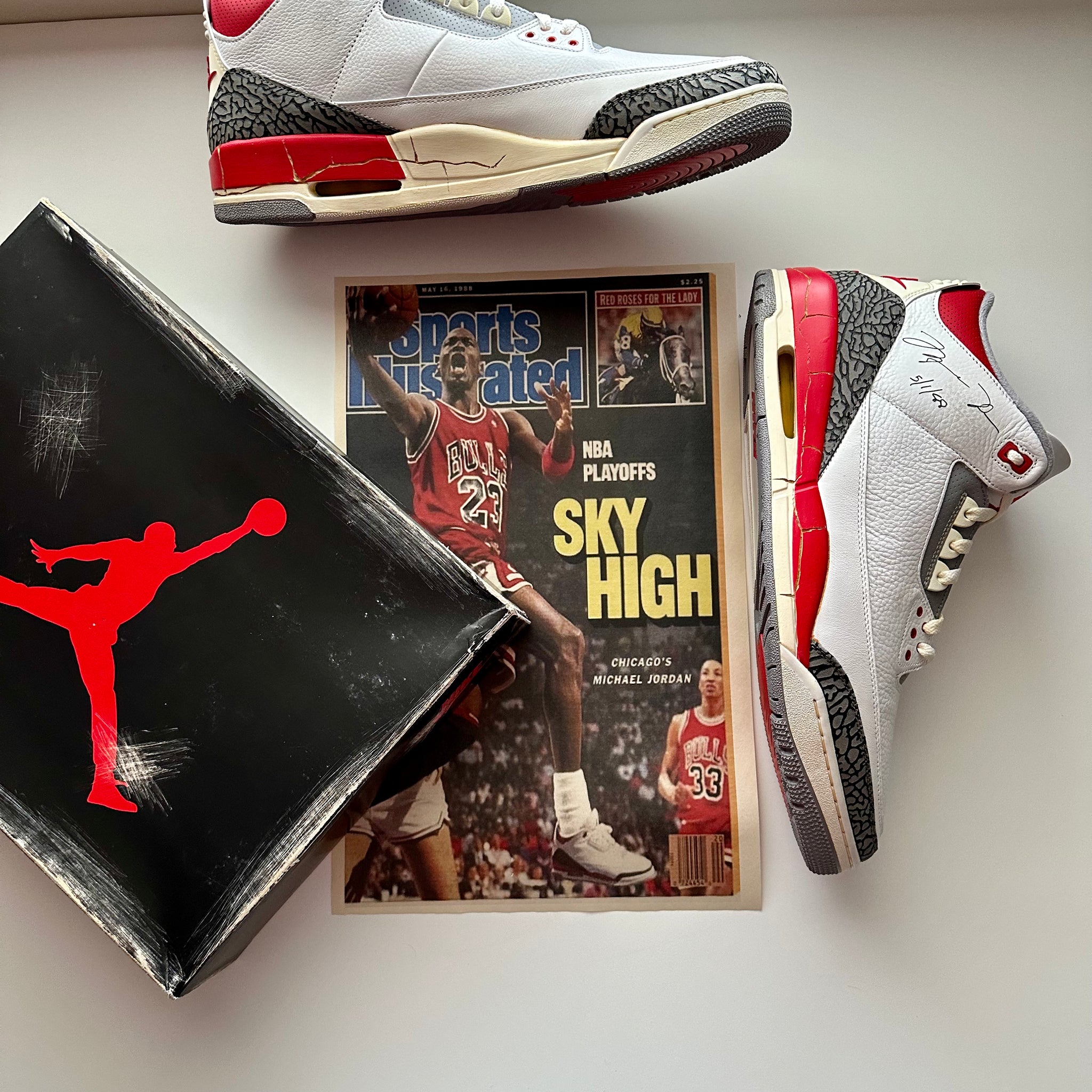 1988 Jordan 3 Game Worn Custom KICKSBYN8