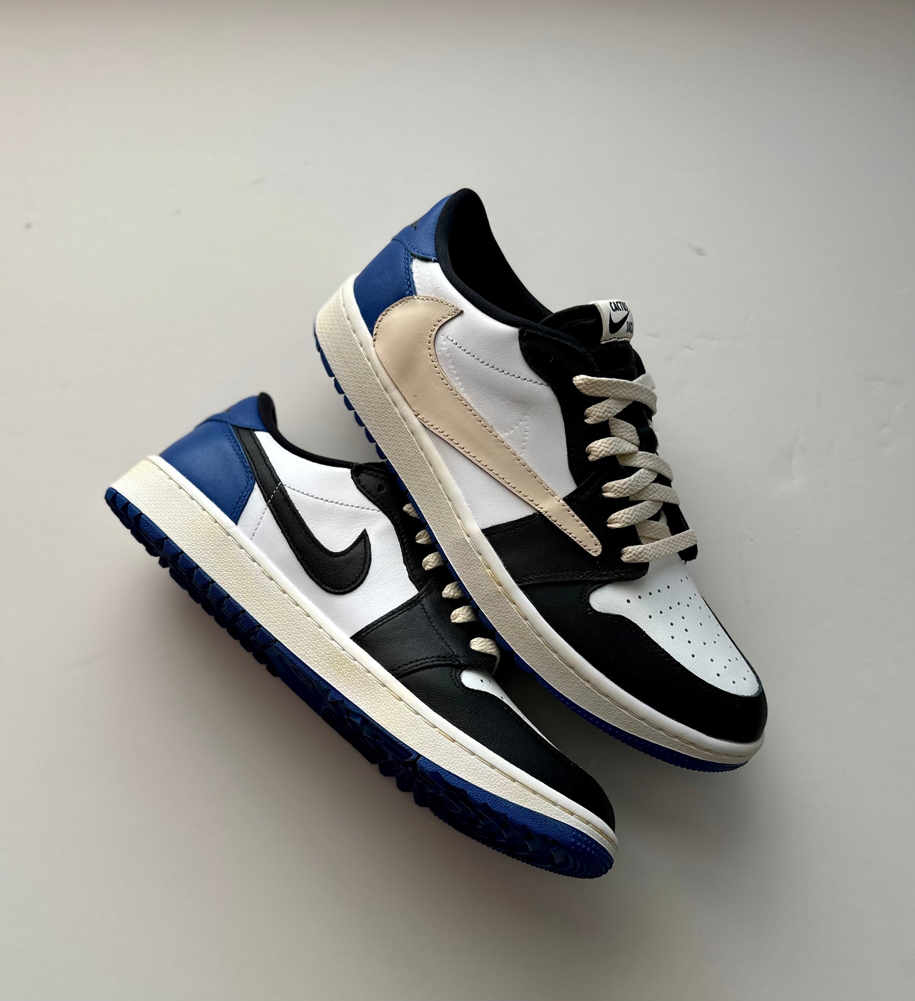 Travis Scott Jordan 1 Low 'Fragment' Custom – KICKSBYN8 Travis Scott Jordan 1 Low 'Fragment' Custom – KICKSBYN8