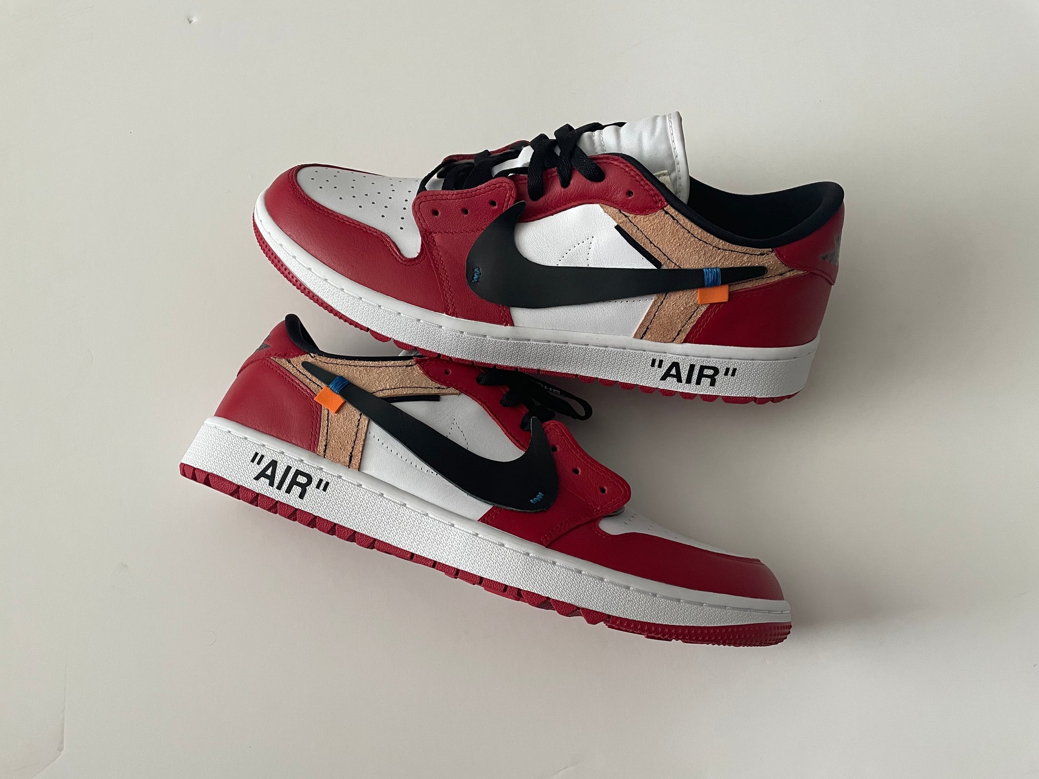 Off White Jordan 1 Low Chicago Custom KICKSBYN8