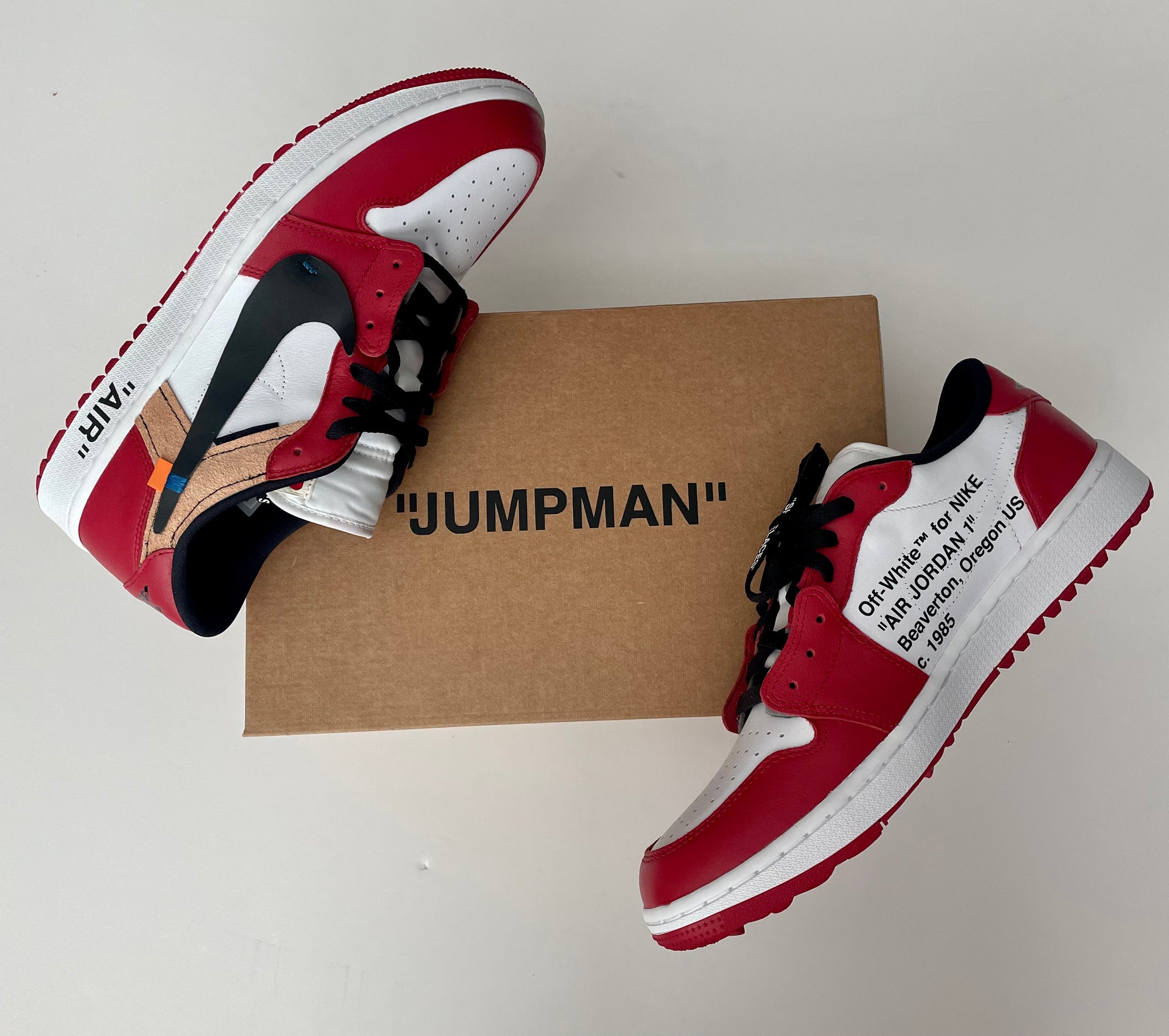 Off White Jordan 1 Low Chicago Custom KICKSBYN8